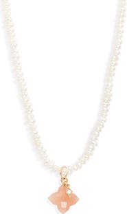 Child of Wild Blush Aura Moonstone Pendant Necklace