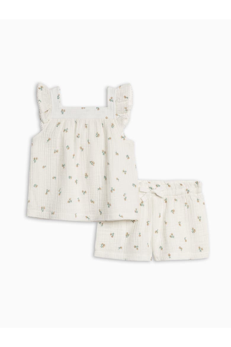 Organic Louise Muslin Tank and Short Set, Alternate, color, Palmer Floral / Dune + Laguna