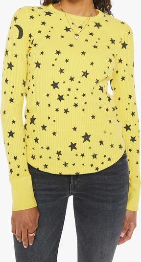 Star Waffle Stitch Stretch Cotton Top