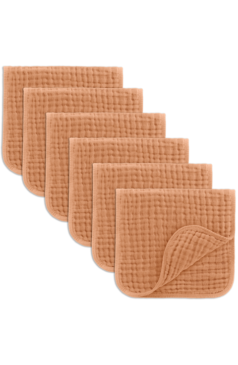 Muslin Burp Cloths - Pack of 6
