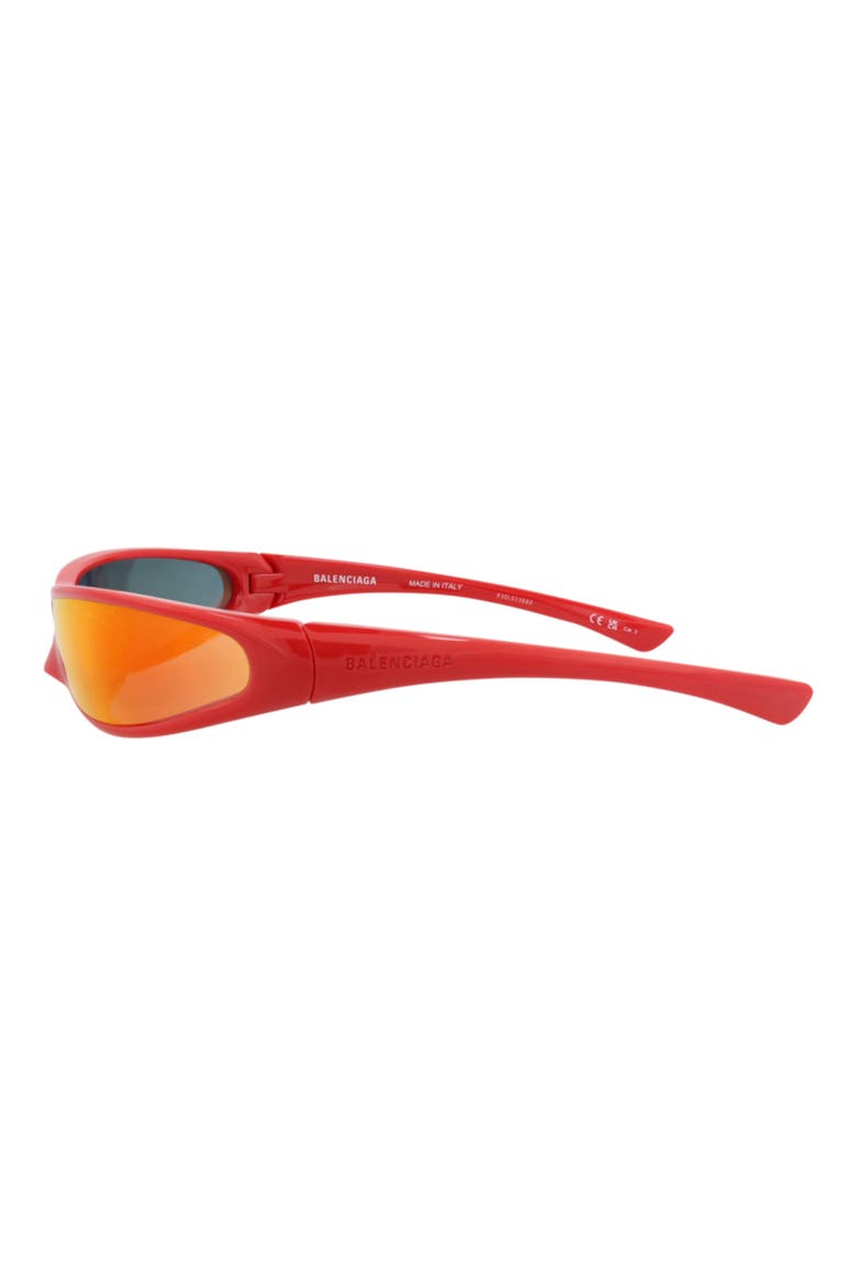 76mm Wrap Sunglasses, Alternate, color, RED RED RED