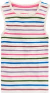 Mini Boden Kids' Stripe Lace Trim Ribbed Tank