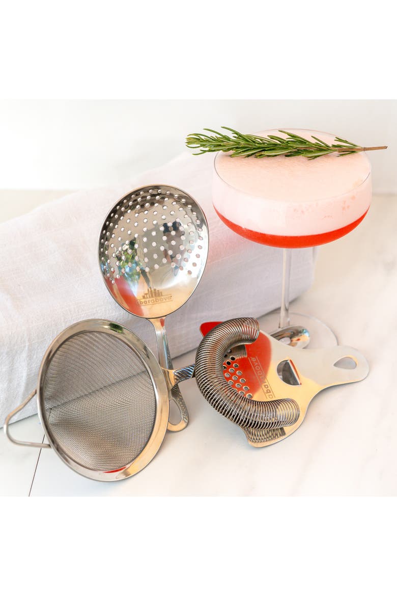 3-Piece Cocktail Strainer Set, Alternate, color, Stainless Steel