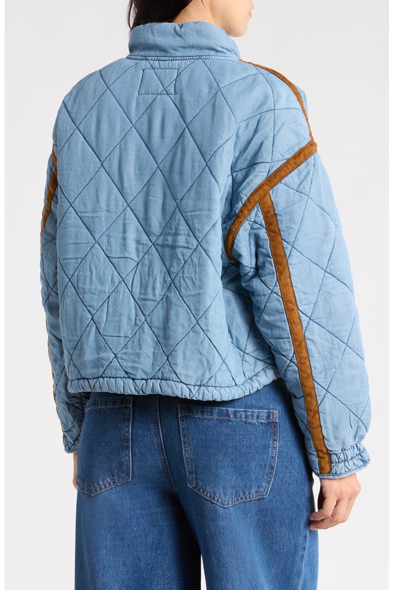 Quilted Denim Bomber Jacket, Alternate, color, RUSTIC RIDGE