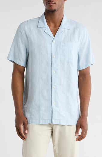 Original Penguin Short Sleeve Linen & Cotton Button-Up Shirt