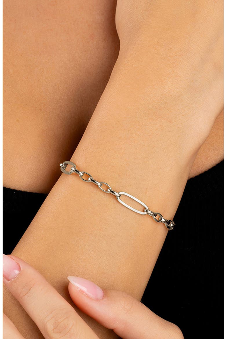 Amari Oval Link Chain Bracelet, Alternate, color, SILVER