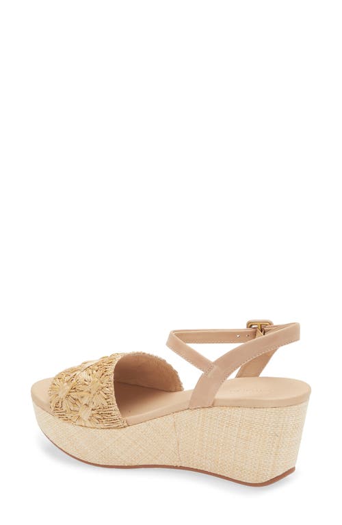 Chocolat Blu Yizzy Ankle Strap Platform Wedge Sandal In Natural Raffia