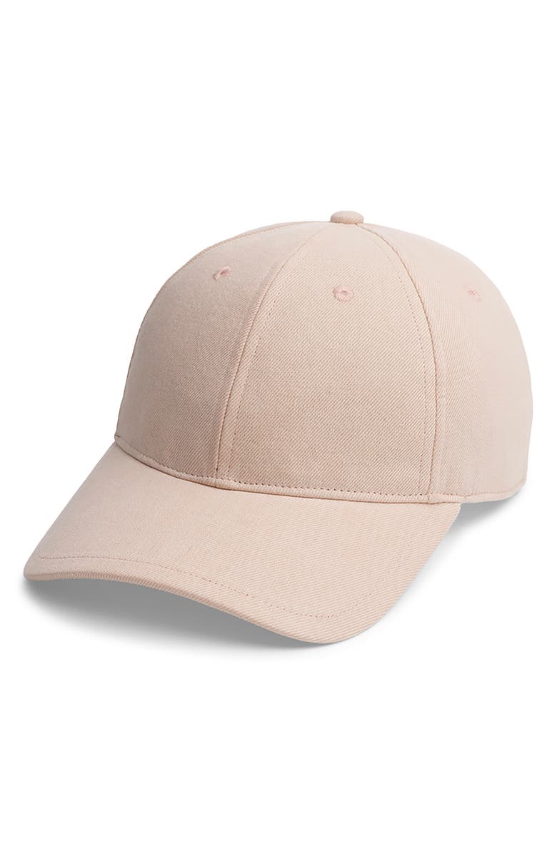 rag & bone Spire Linen Twill Baseball Cap, Main, color, Coral