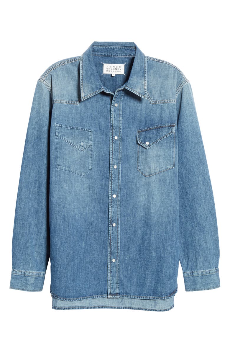 Maison Margiela Denim Sport Shirt, Alternate, color, 