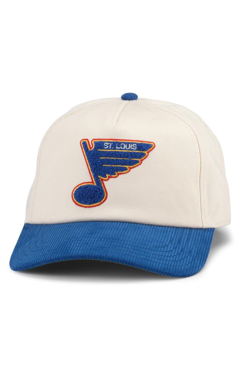 American Needle Men's American Needle White/Blue St. Louis Blues Burnett Adjustable Hat, Main, color, 