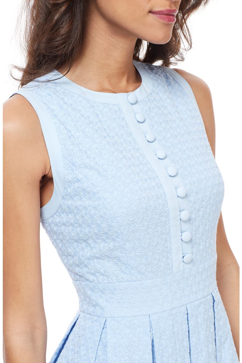Ellen Fit & Flare Cotton Dress, Alternate, color, BLUE