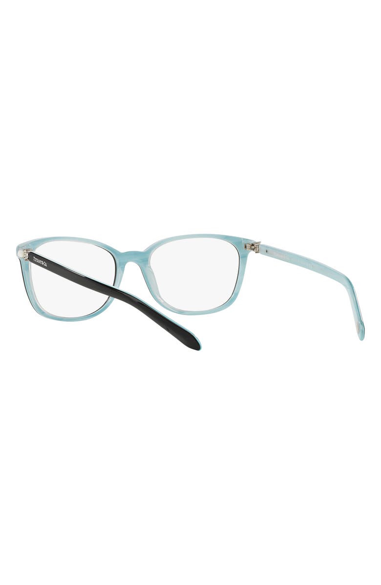 Tiffany & Co. Universal Fit 53mm Square Optical Glasses, Alternate, color, Black Blue