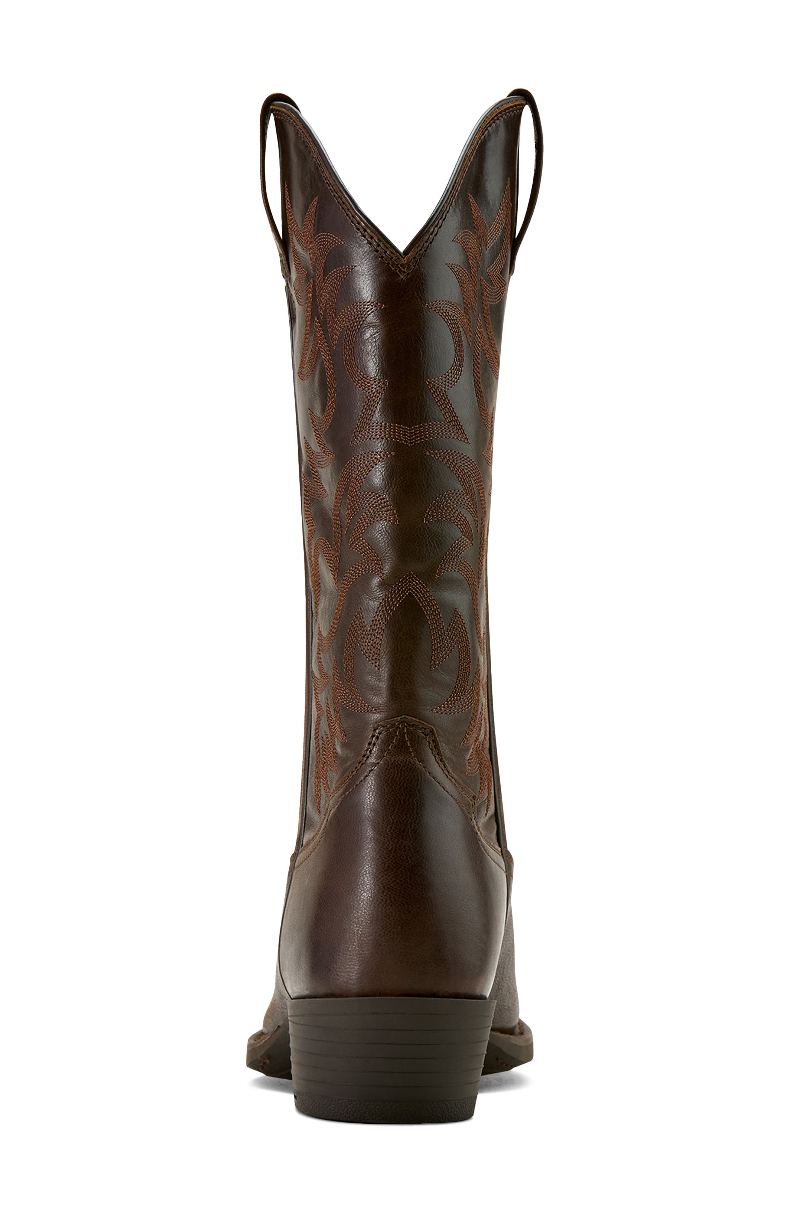 Heritage R Toe Western Boot, Alternate, color, BURNISHED CHOCOLATE