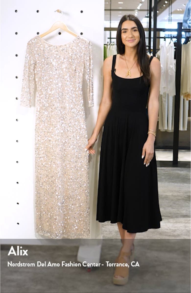 Sequin Mesh Gown, sales video thumbnail