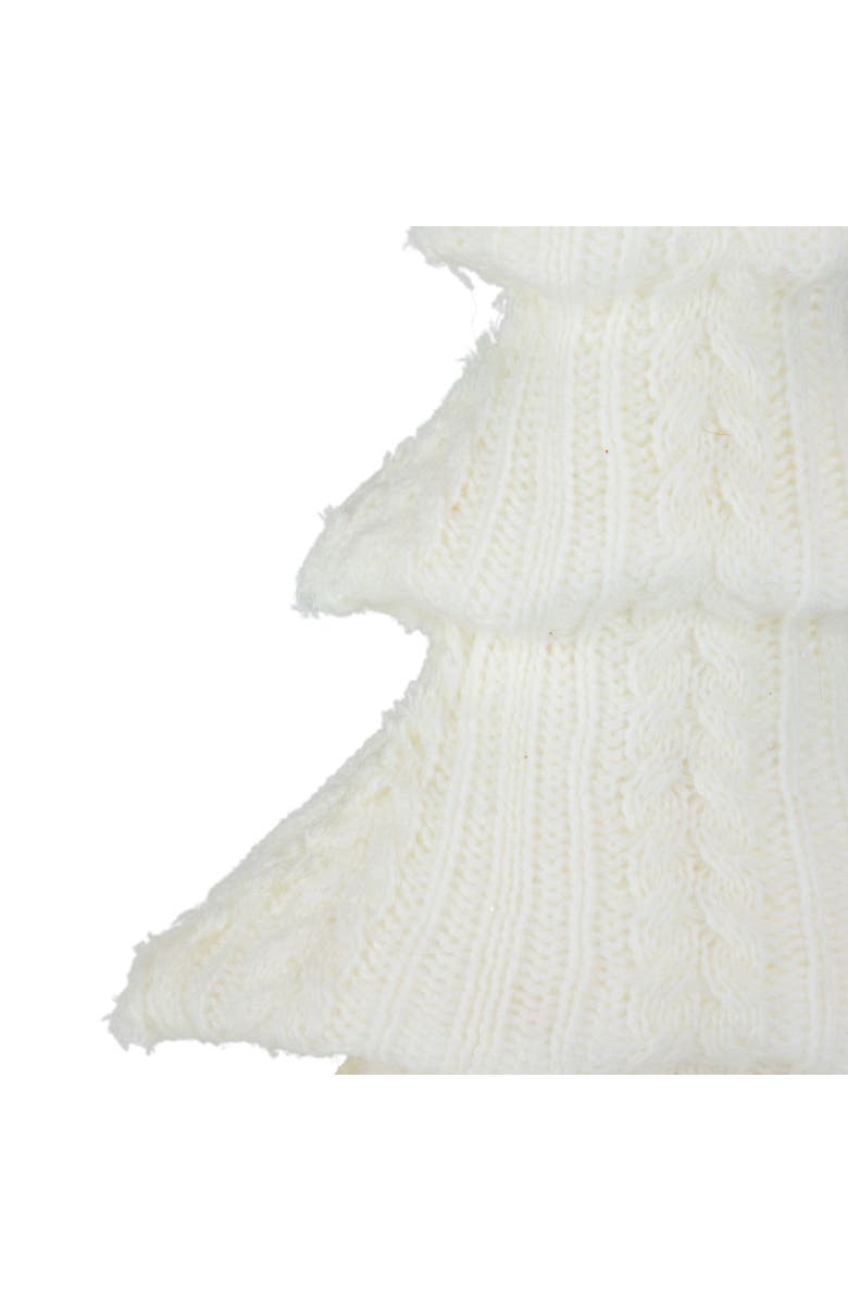 Northlight Cable Knit Christmas Tree Decoration - 16.75" - Cream, Alternate, color, Ivory