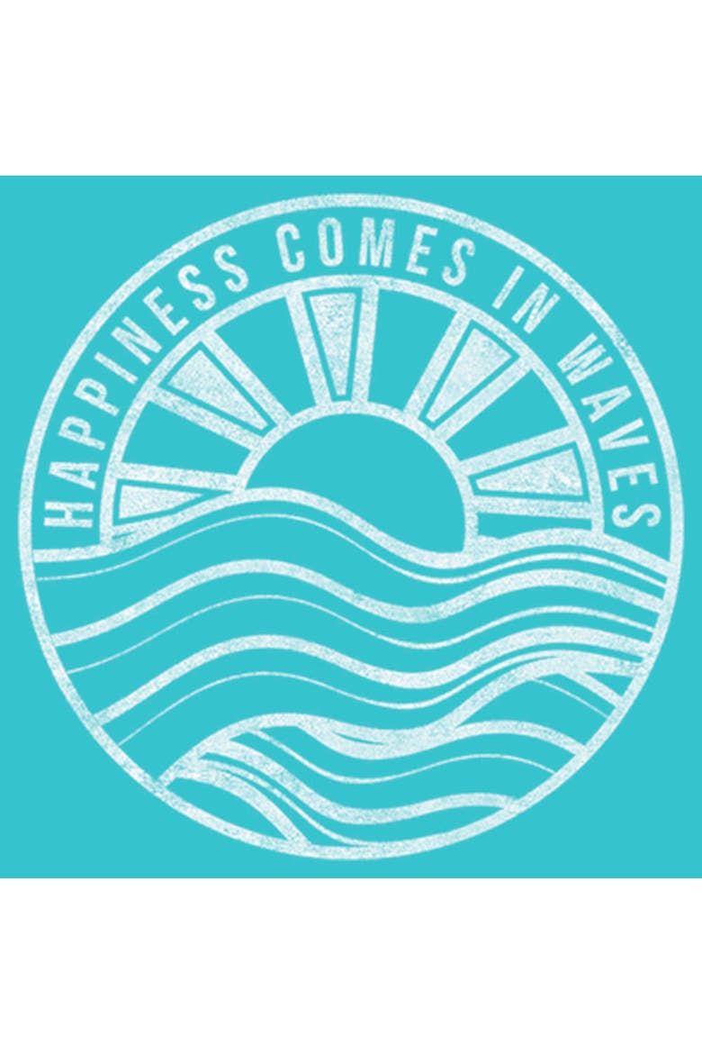 Girl's Lost Gods Happiness In Waves  Graphic T-Shirt, Alternate, color, Tahiti Blue