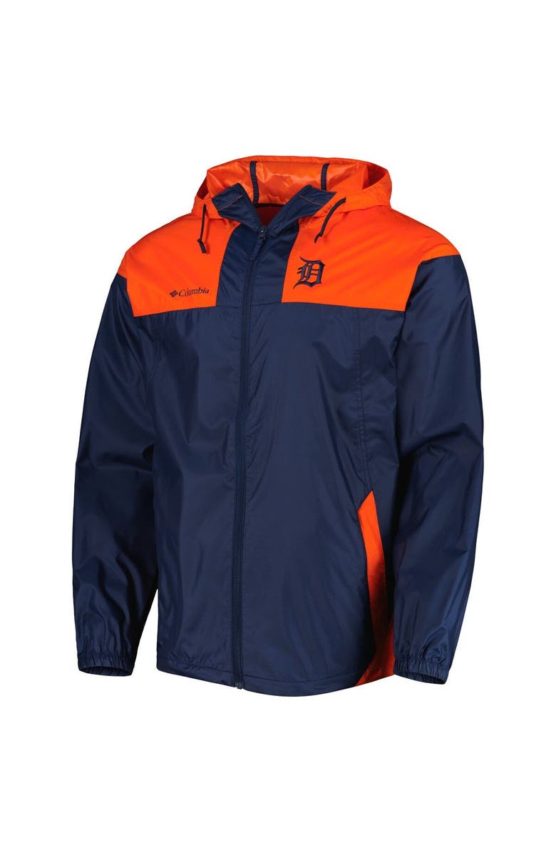 Columbia Men's Columbia Navy/Orange Detroit Tigers Omni-Shade Flash Forward Challenger Full-Zip Windbreaker Jacket, Alternate, color, 