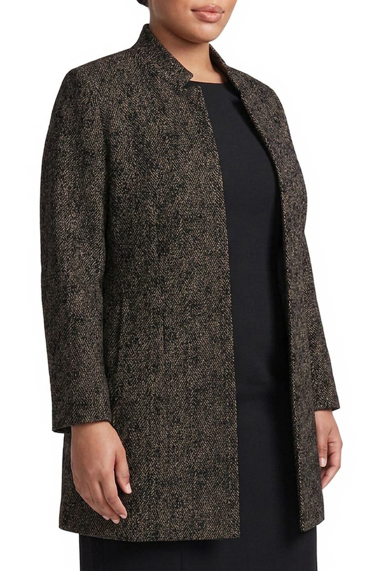Stand Collar Topper, Alternate, color, BLACK/ CAMEL