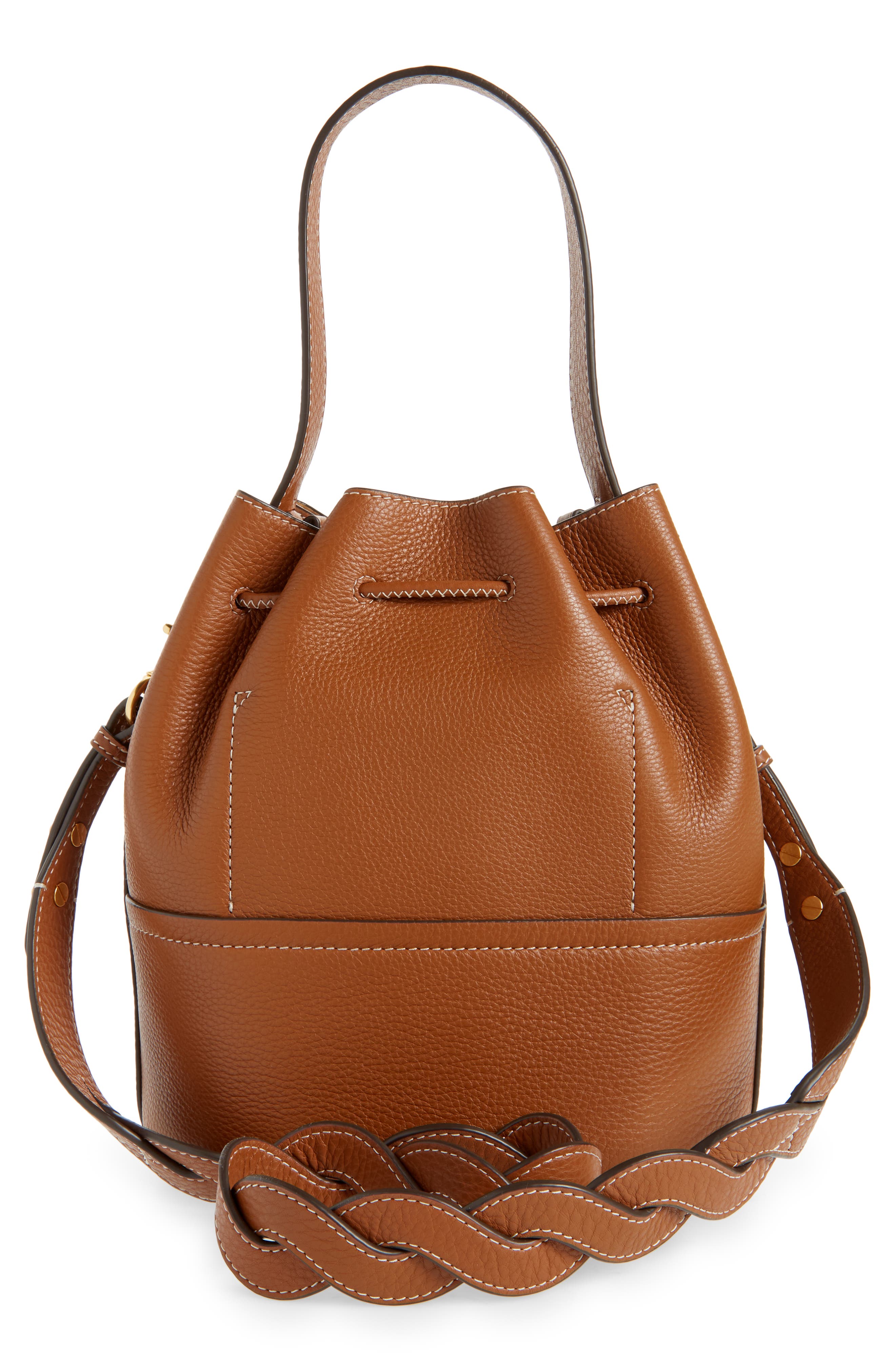Tory Burch Miller Leather Bucket Bag, Alternate, color, 