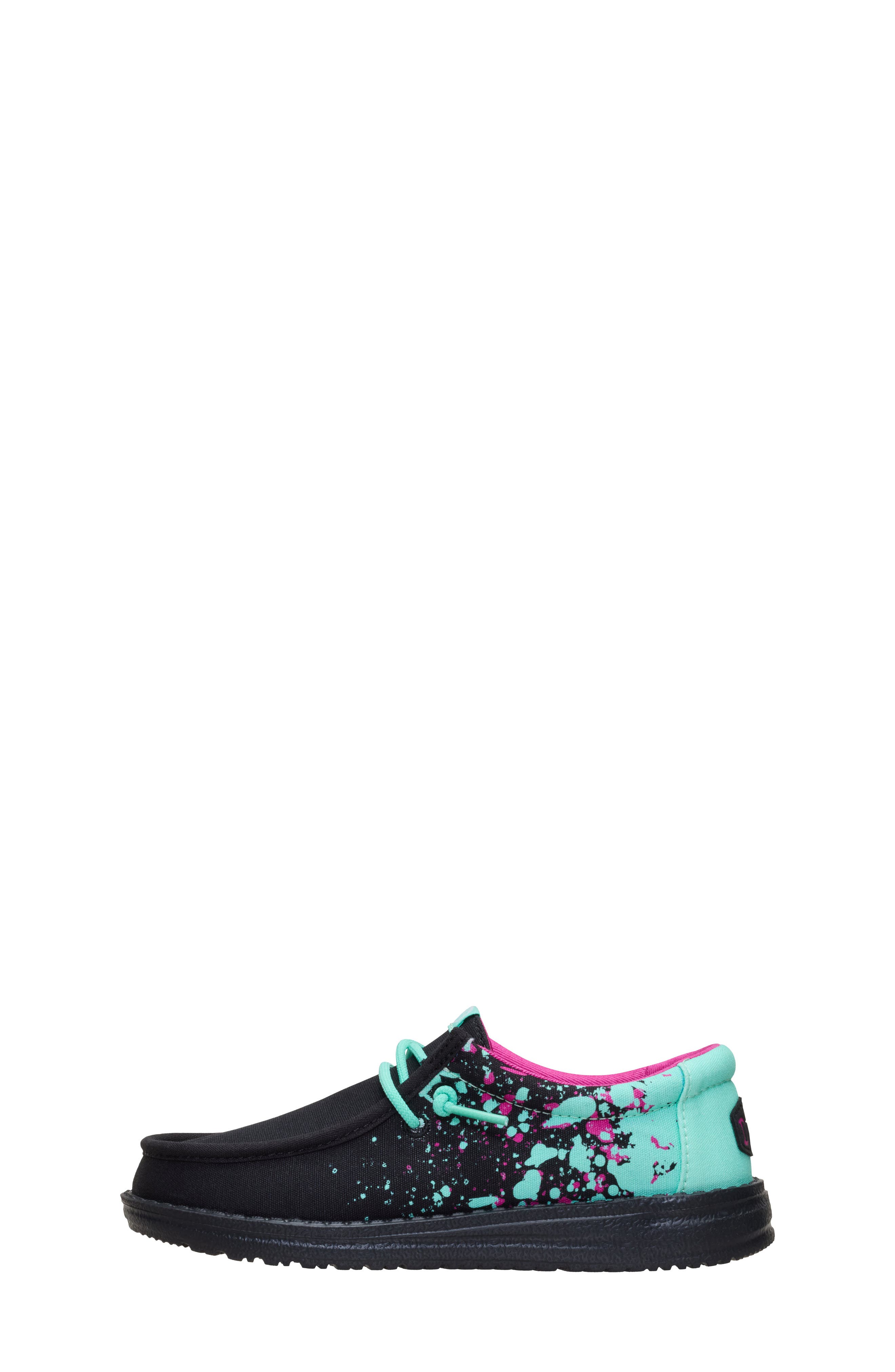 Hey Dude Kids' Wally Paintball Slip-On, Alternate, color, Black/ Multi