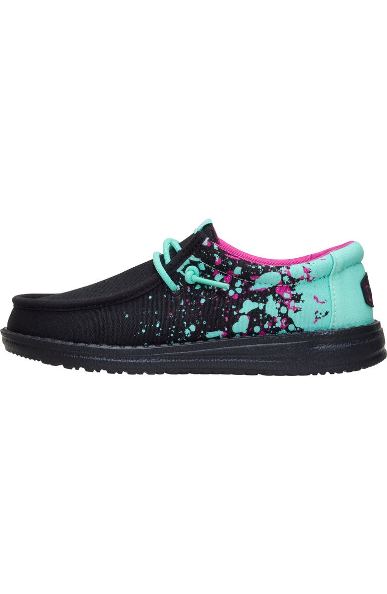 Hey Dude Kids' Wally Paintball Slip-On, Alternate, color, Black/ Multi