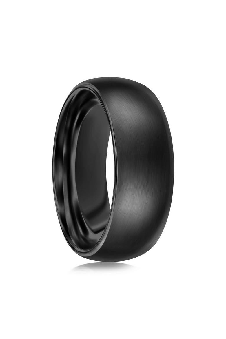 Men's Band Ring, Alternate, color, BLACK
