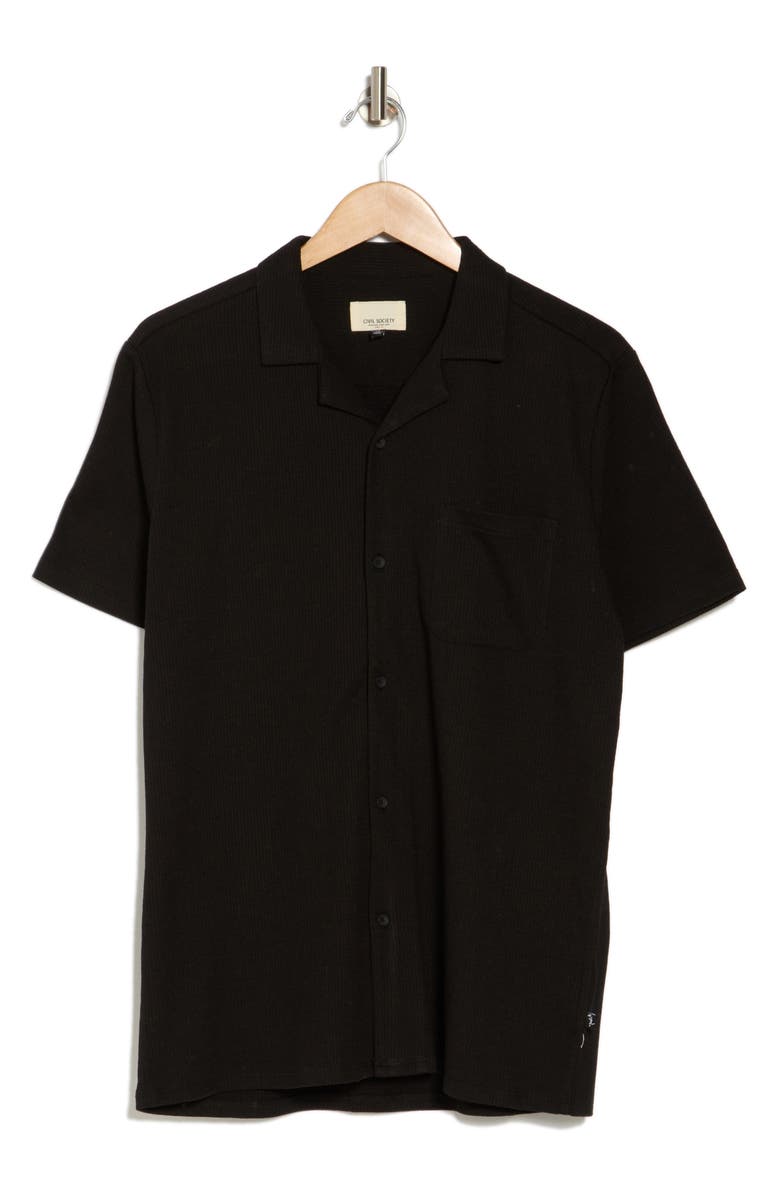Civil Society Waffle Texture Button-Up Shirt, Alternate, color, 