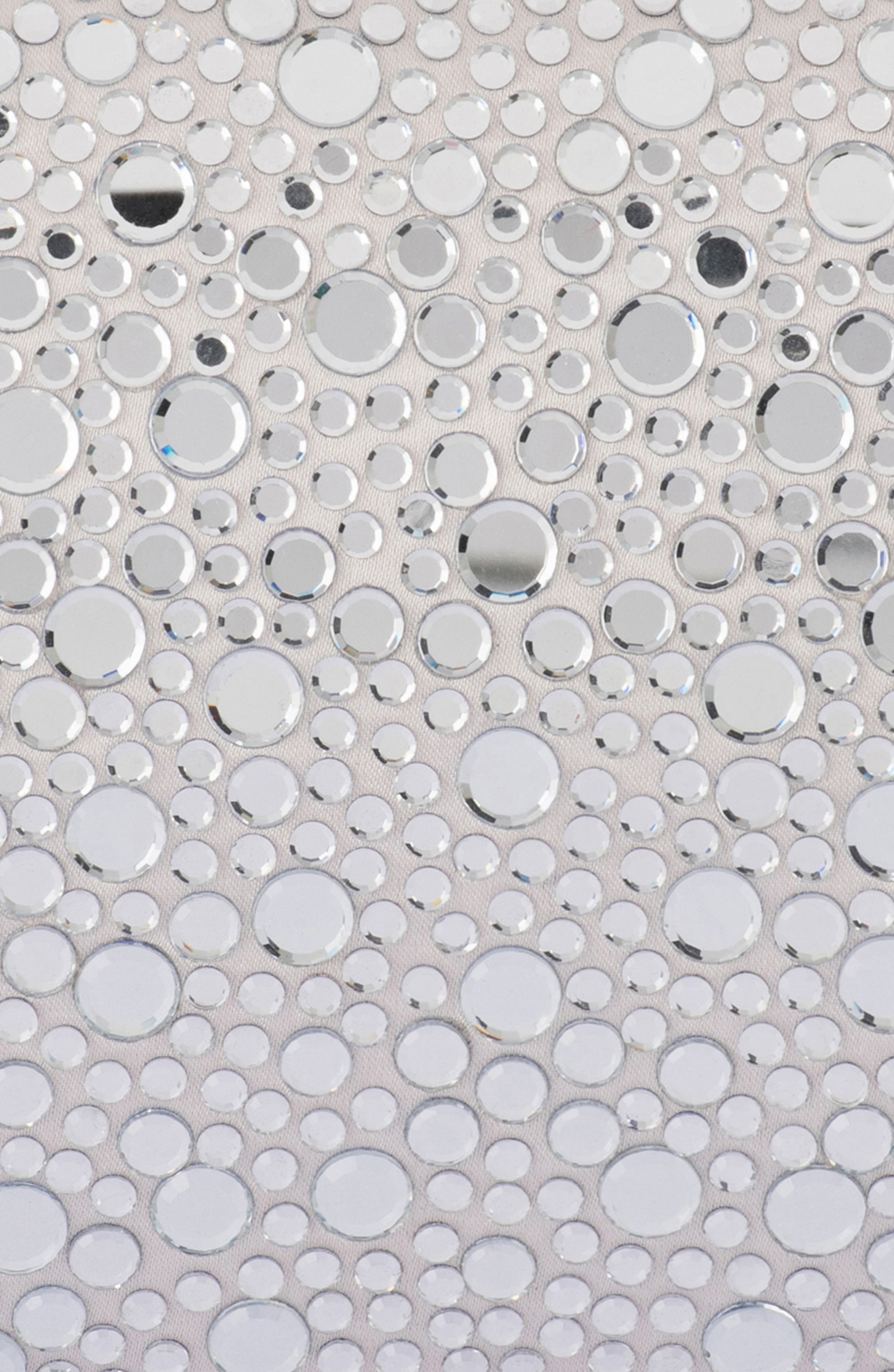 Olga Berg Harriet Crystal Frame Clutch, Alternate, color, Silver