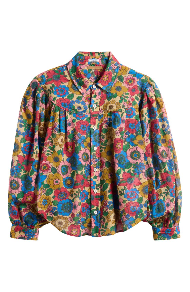 MOTHER The Rhapsody Floral Cotton Button-Up Shirt, Alternate, color,