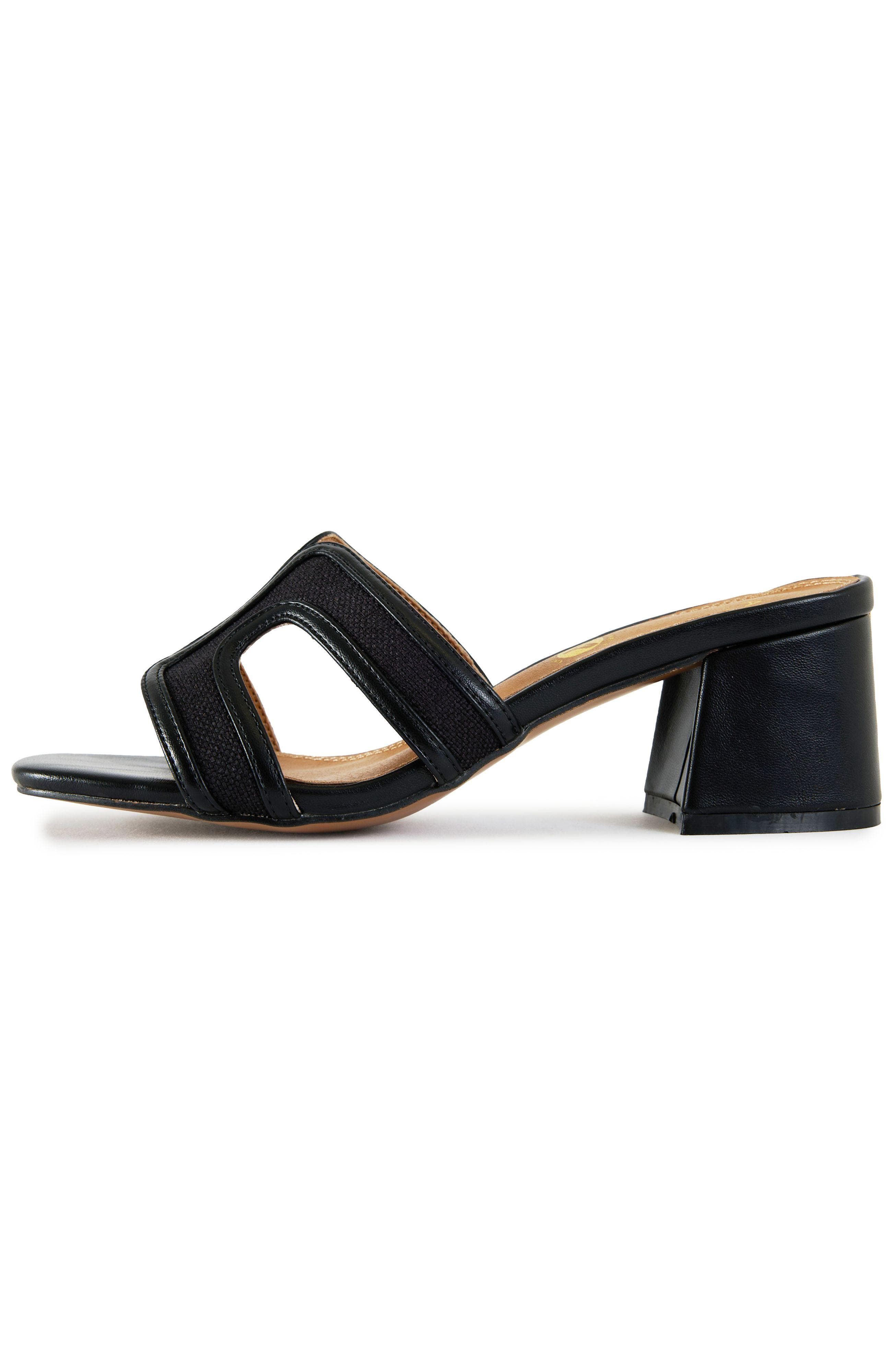 Bok Slip On Heeled Sandals, Main, color, Black