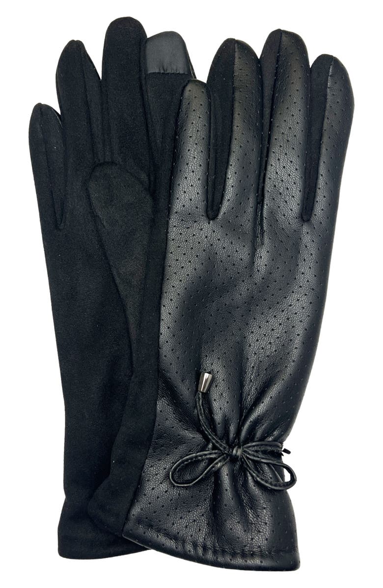 MARCUS ADLER Faux Leather Gloves, Main, color, Black