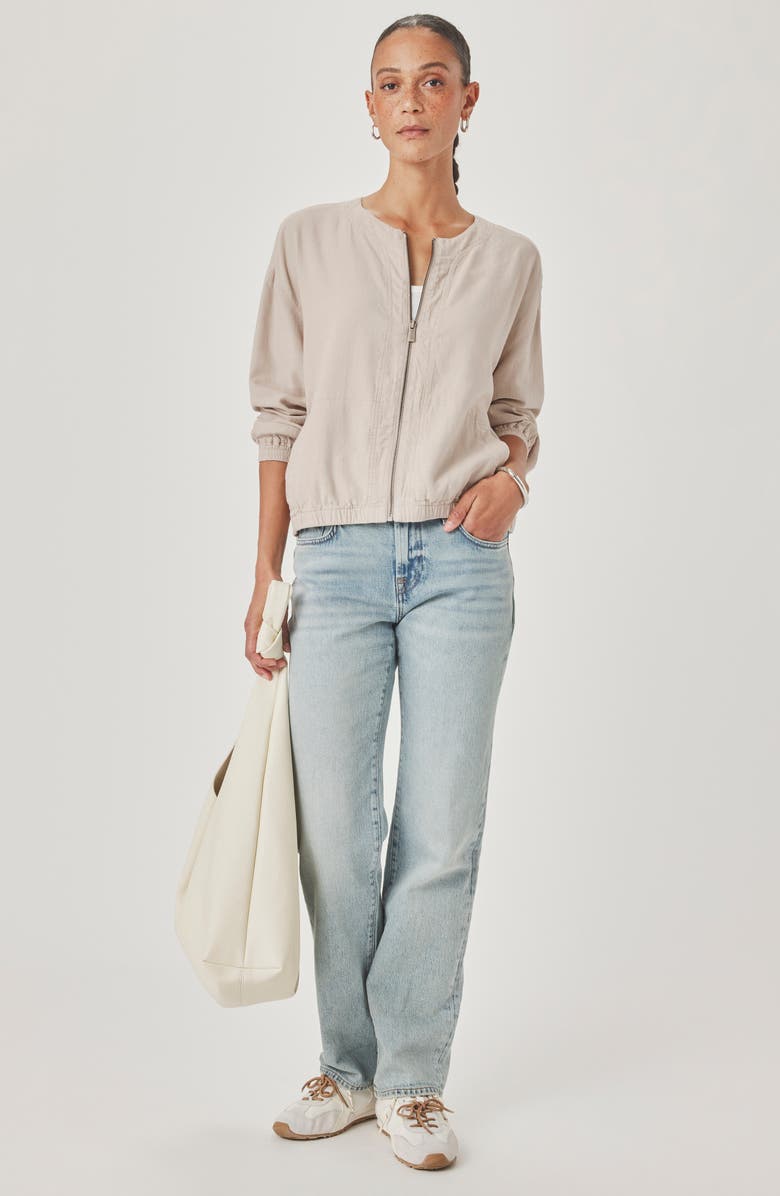 Splendid Clea Bomber Jacket, Alternate, color, Fawn Beige