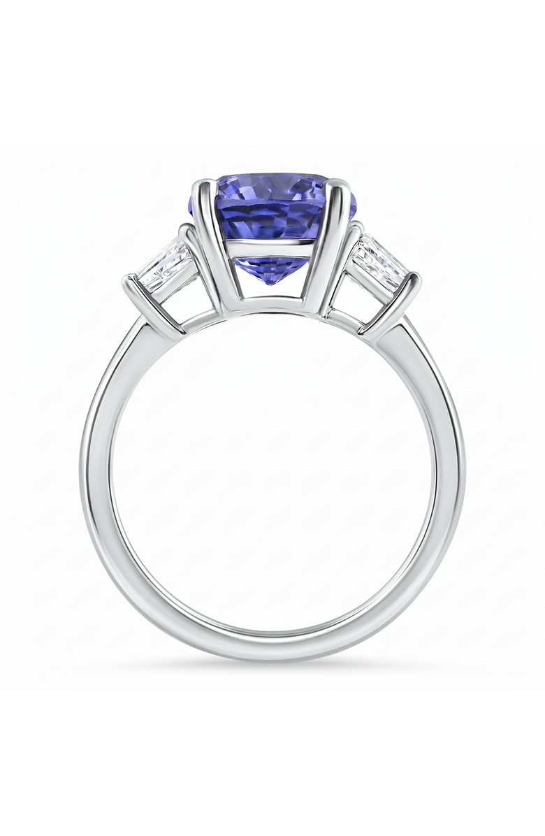 Bliss Diamond Certified 4.71Ct Tanzanite Sapphire & Diamond Engagement Gold Lab Grown, Alternate, color, 10K White Gold
