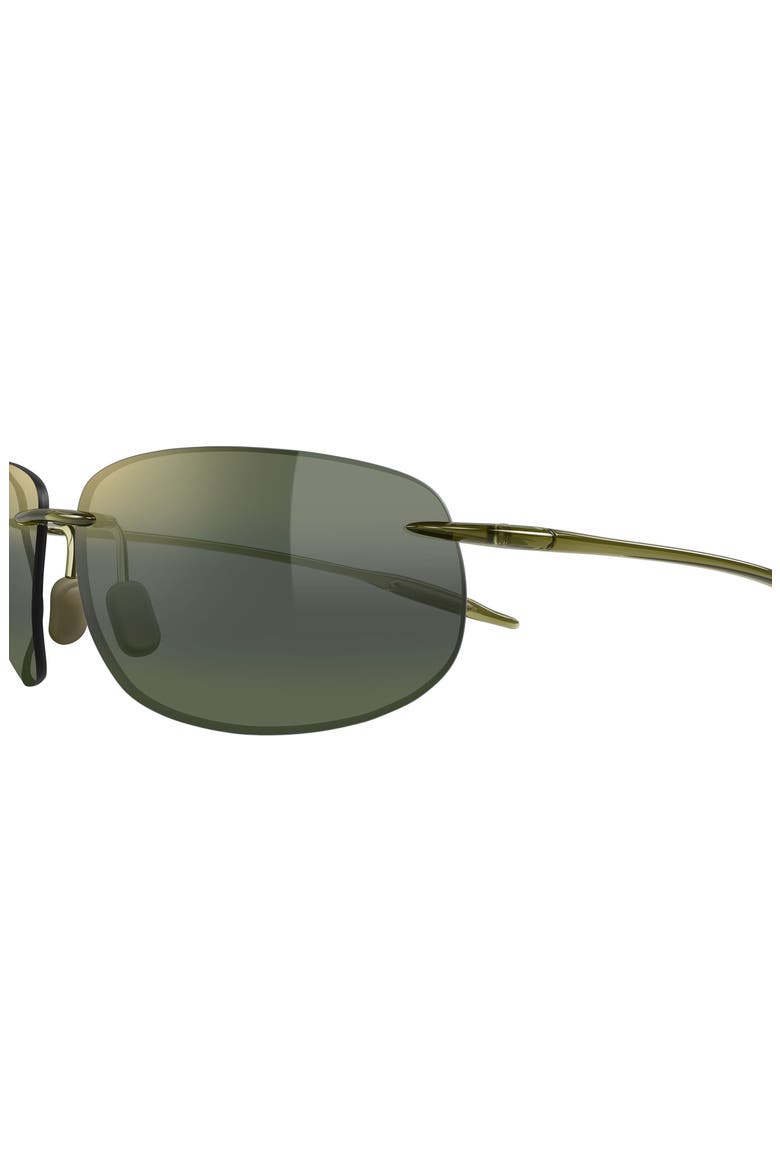 64mm Oversize PolarizedPlus2® Rectangular Sunglasses, Alternate, color, GREEN