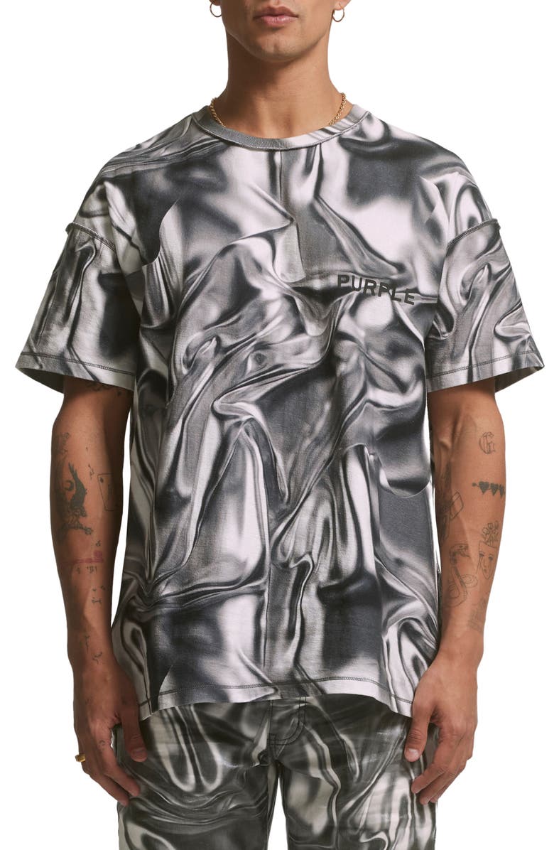 PURPLE BRAND Textured Jersey Graphic Tee, Main, color, 