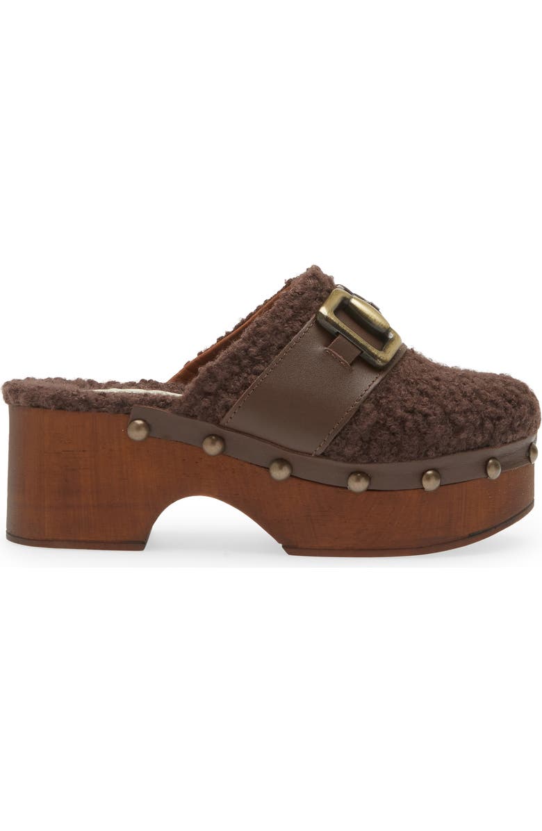 Cordani Winona Faux Shearling Platform Clog, Alternate, color, Cacao/ Cacao