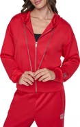DKNY Chain Cord Front Zip Hoodie