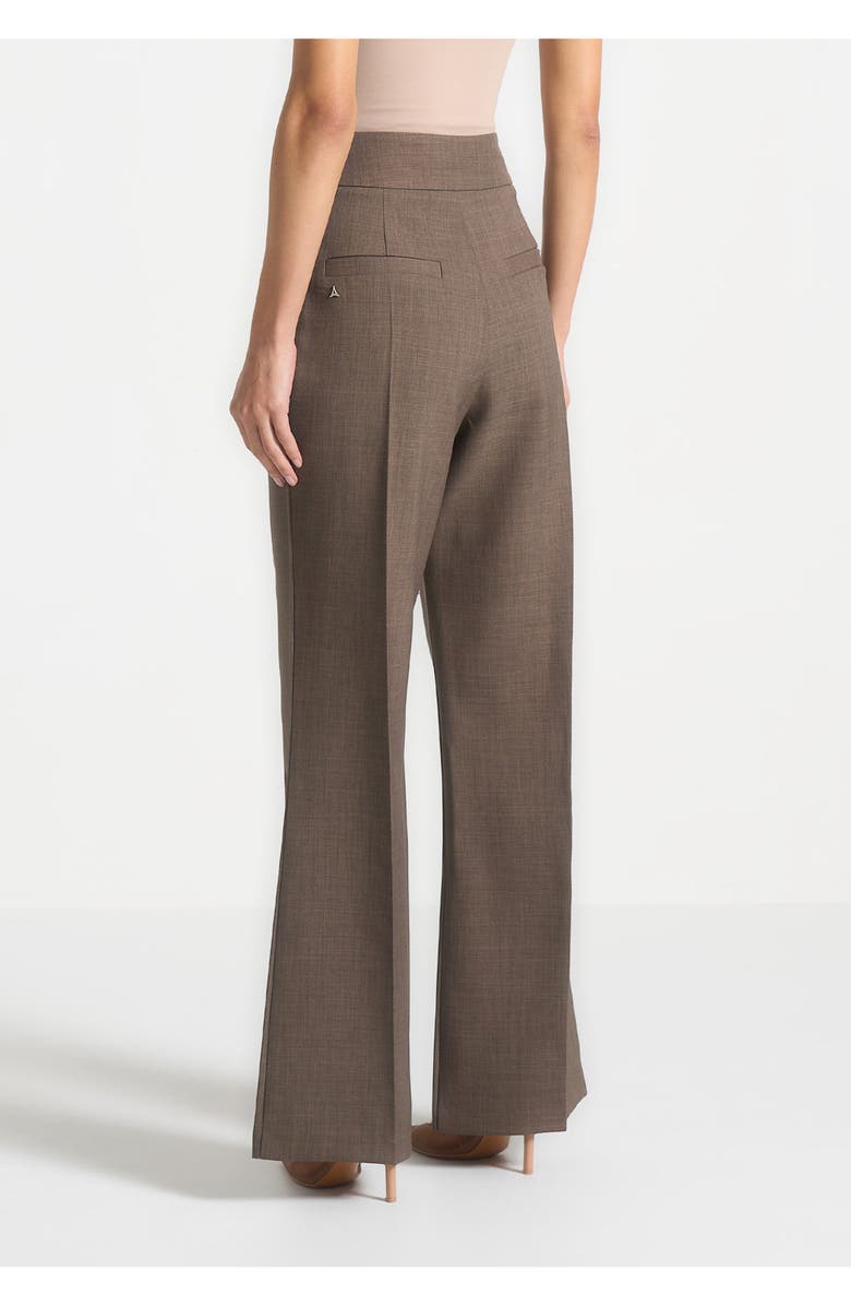 Manière De Voir Elsa High Waisted Tailored Trousers, Alternate, color, Dark Taupe