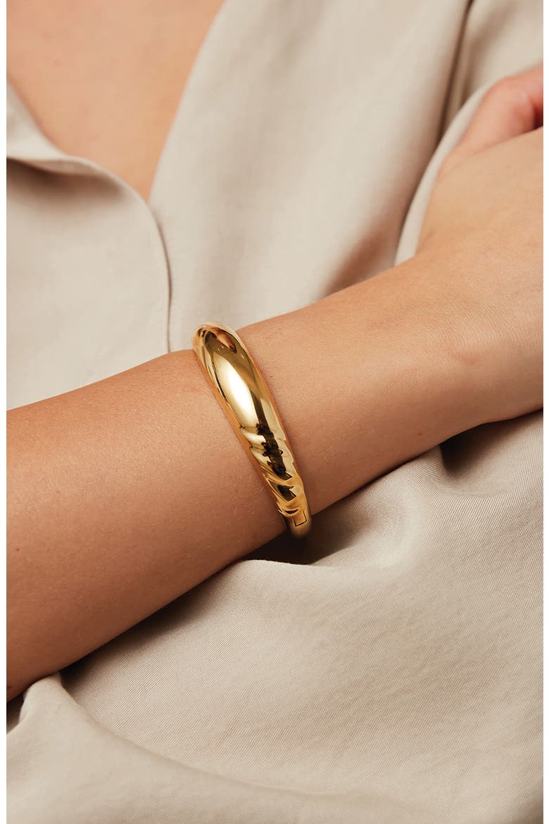 Nelle Bangle Bracelet, Alternate, color, HIGH POLISH GOLD