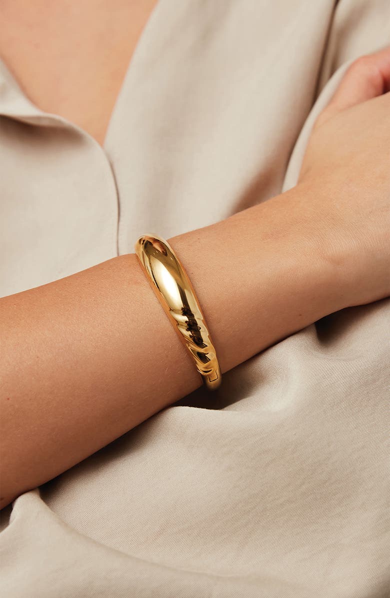 JENNY BIRD Nelle Bangle Bracelet, Alternate, color, High Polish Gold
