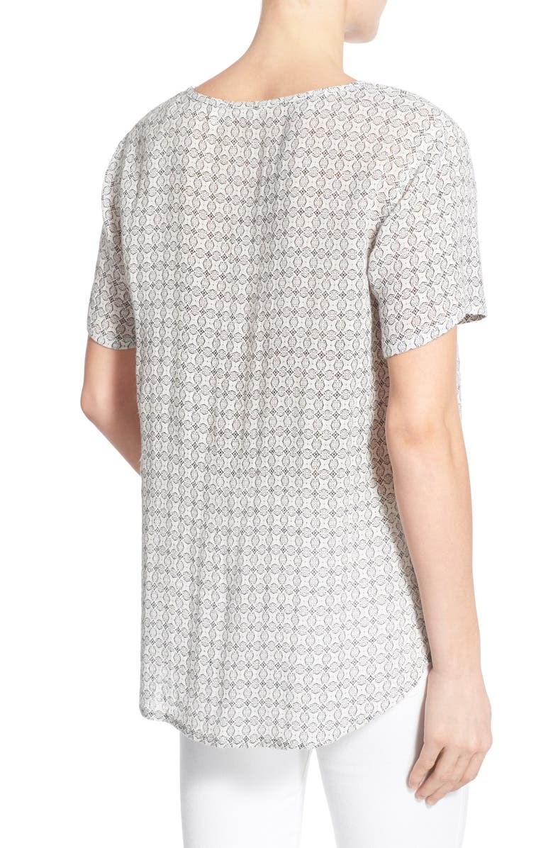 Caslon<sup>®</sup> Linen & Cotton Woven Relaxed Tee, Alternate, color, 