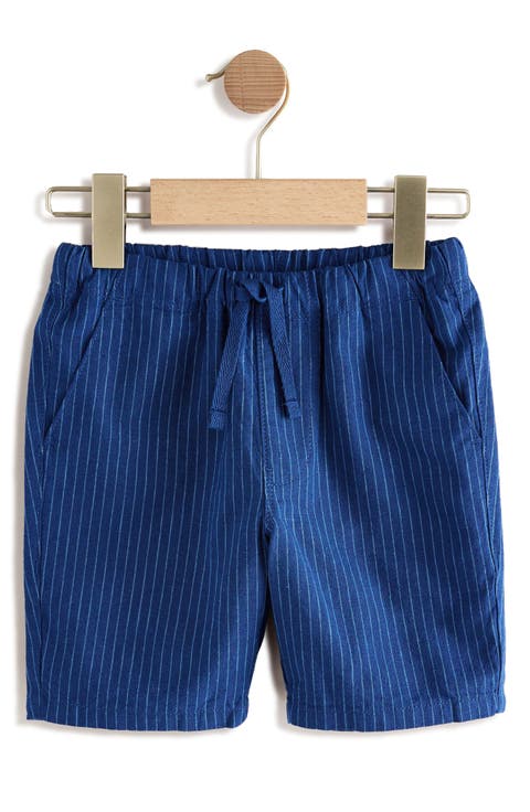 Kids' Stripe Linen & Cotton Drawstring Shorts (Little Kid & Big Kid)