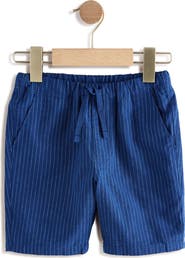 NEXT Kids' Stripe Linen & Cotton Drawstring Shorts