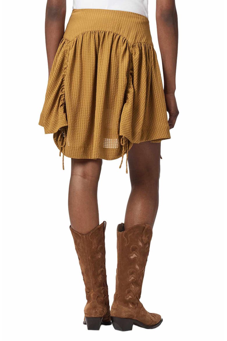 Aria Ruched Miniskirt, Alternate, color, GOLDEN BROWN