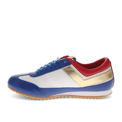 Pony Mens Racer Lux Genuine Leather Premium Lace Up Athletic Sneaker Shoe In Multi