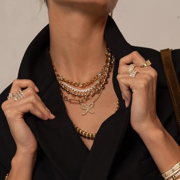 Bezel Set Heart Tennis Necklace