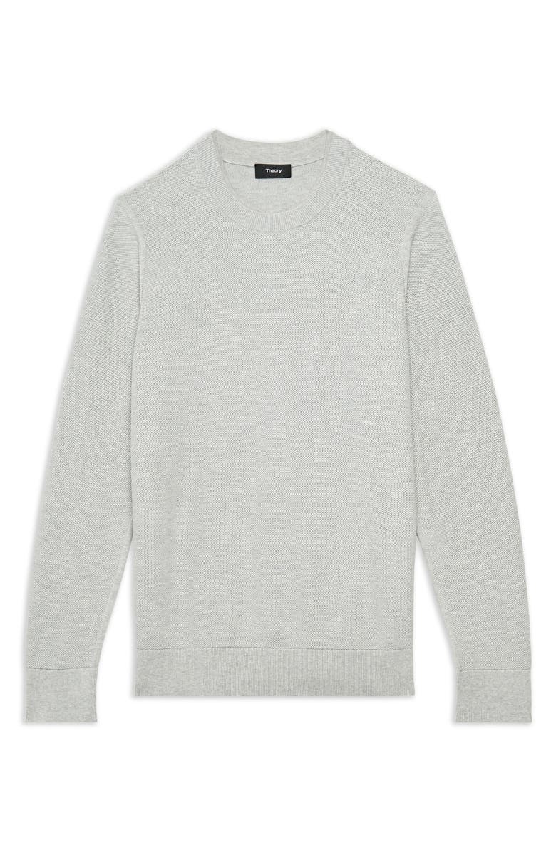 Theory Riland Long Sleeve Piqué Crewneck, Alternate, color, 