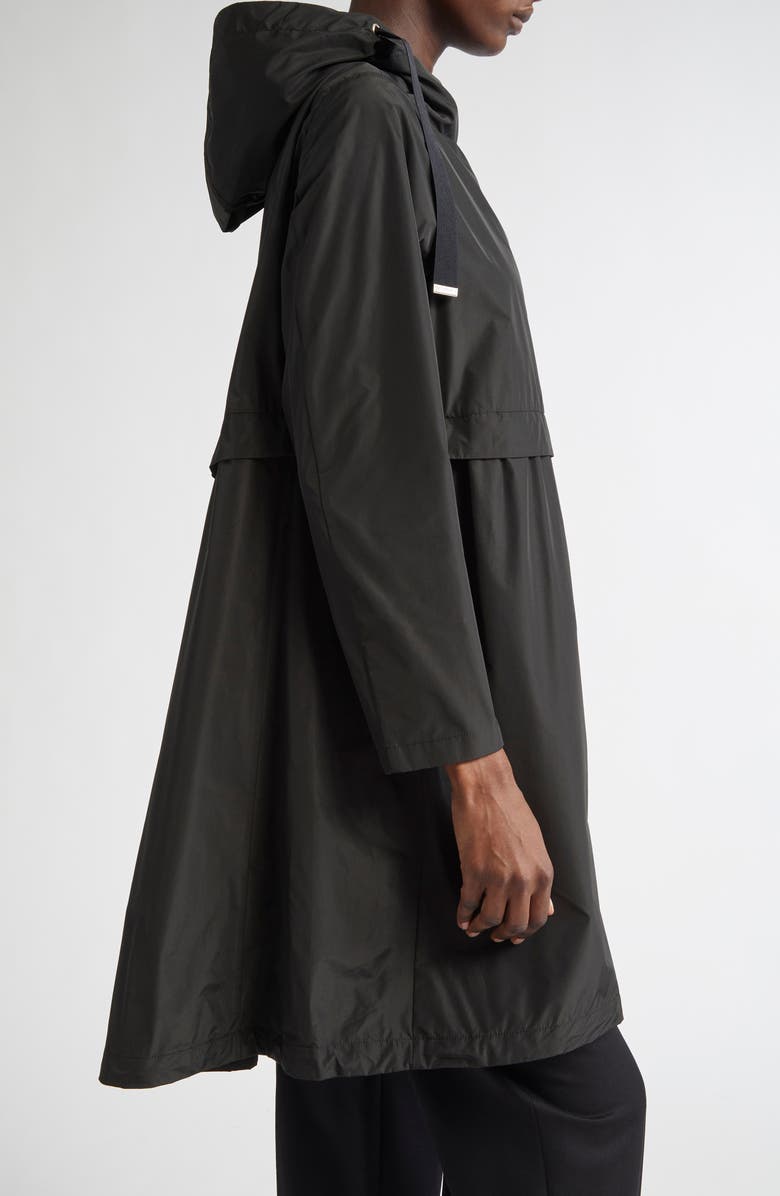 Herno Techno Taffeta A-Line Parka, Alternate, color, Black