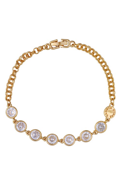 Vince Camuto Bezel Set Cz Bracelet In Gold