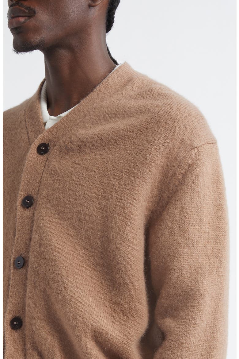 Le Jacquemus Signature Alpaca Blend Cardigan, Alternate, color, LIGHT BROWN